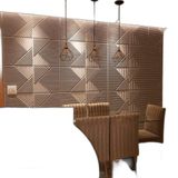 9 Placas Revestimento 3d Decorativo 50x50 Parede Kit Ripado