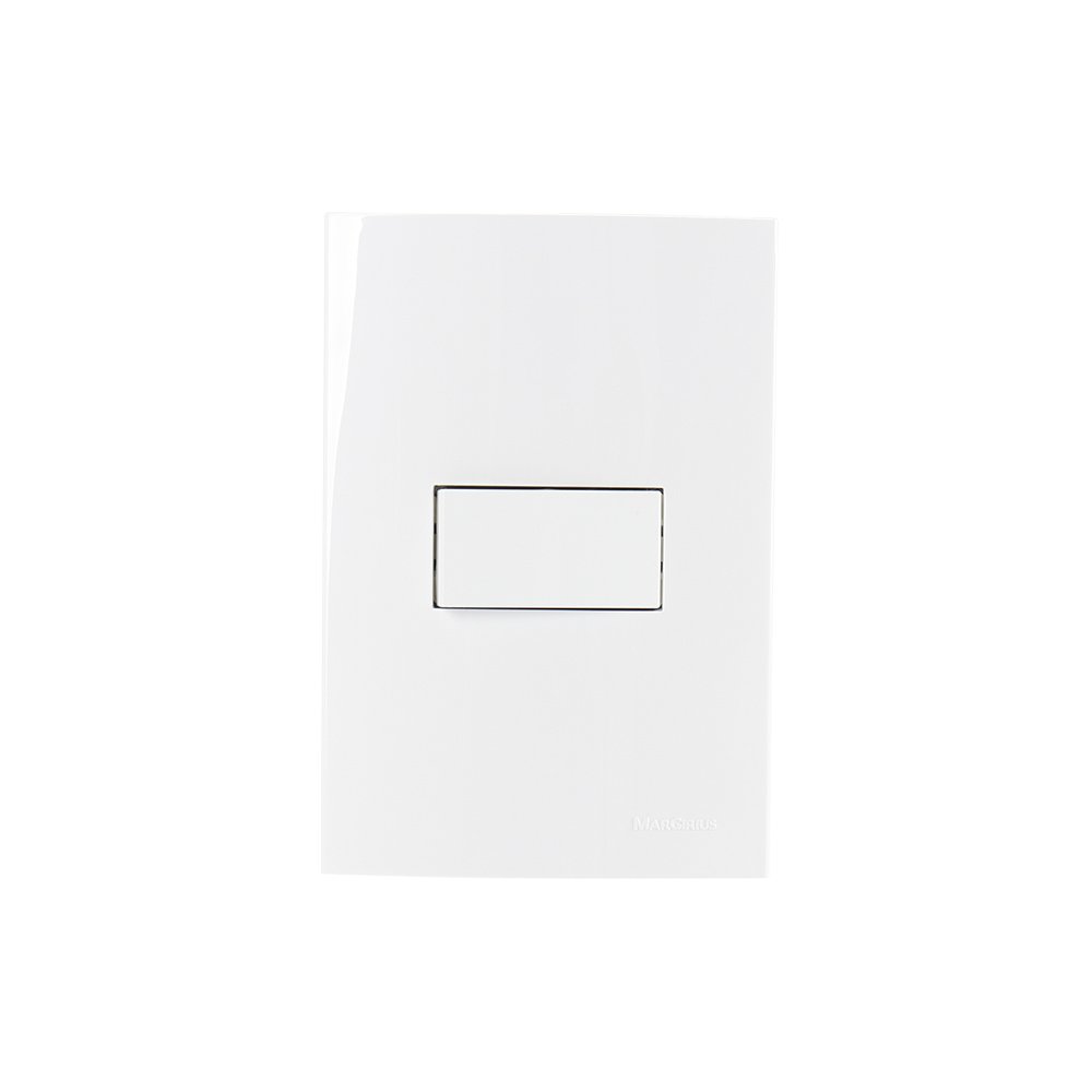 Interruptor Intermediário Margirius Sleek 10a Com Placa 4x2 Branco