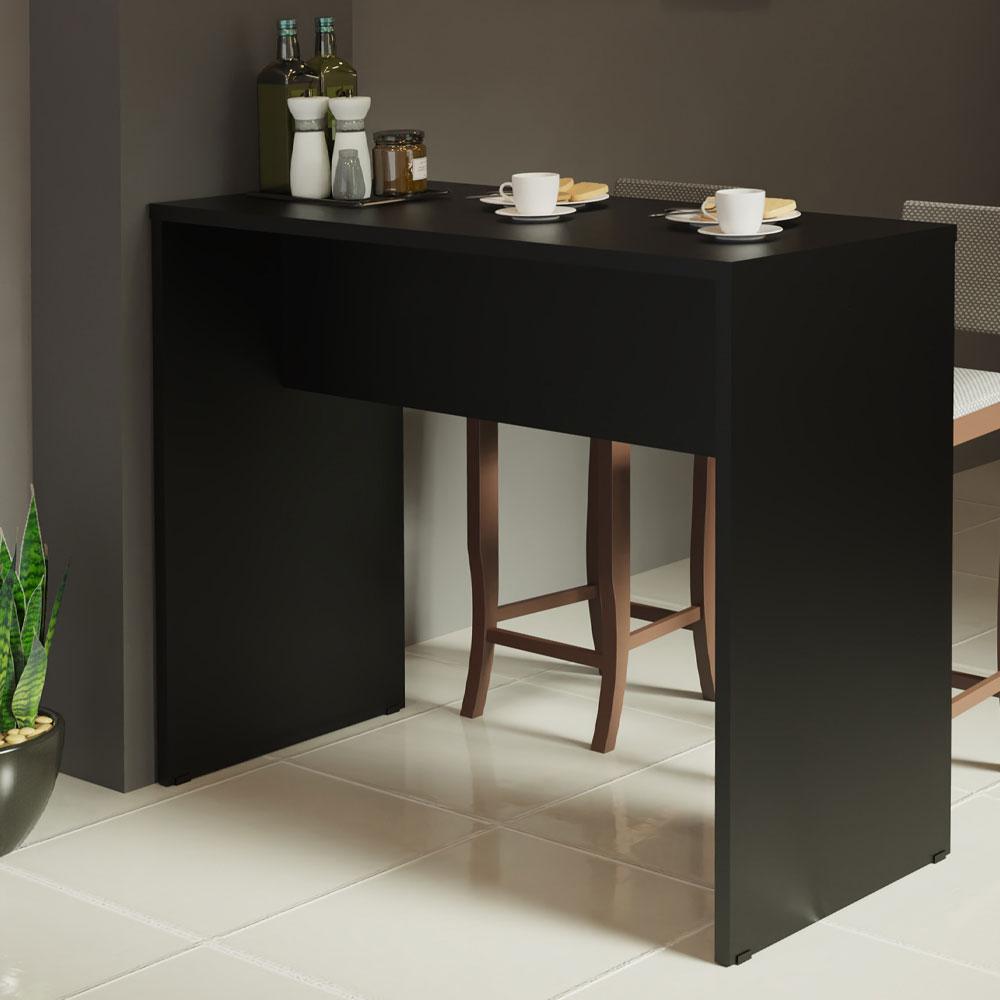 Bancada para Cozinha Reims Madesa 115 cm - Preto