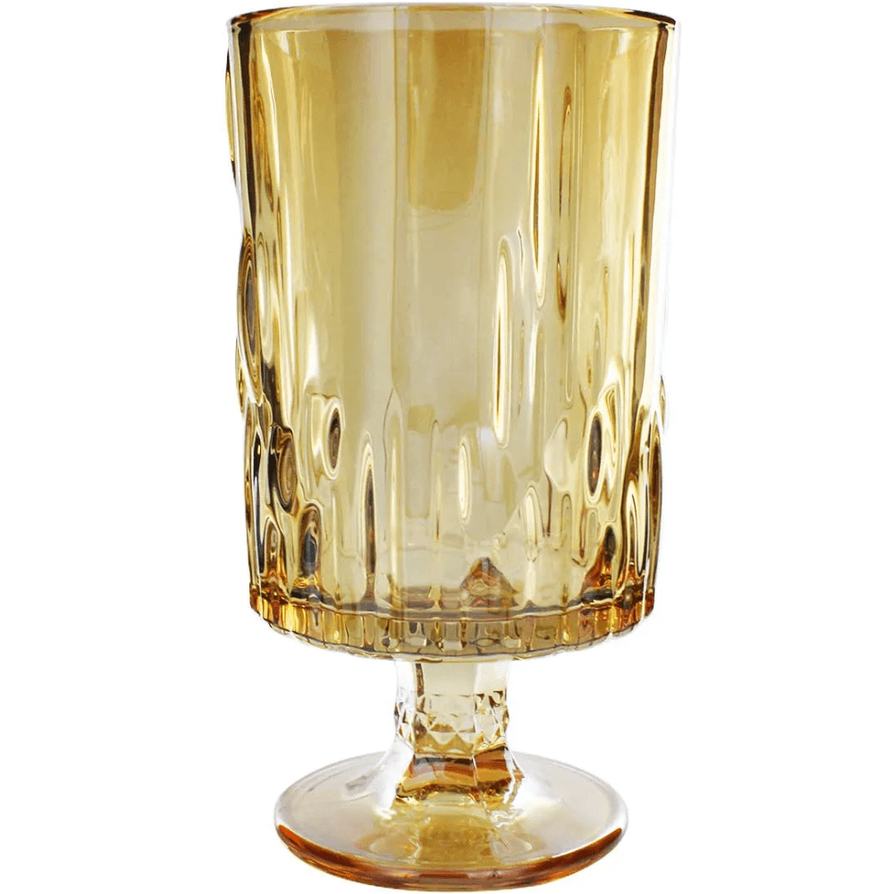 Vaso Decorativo Netuno Âmbar Em Vidro 12x23cm Lanty (ke Home)