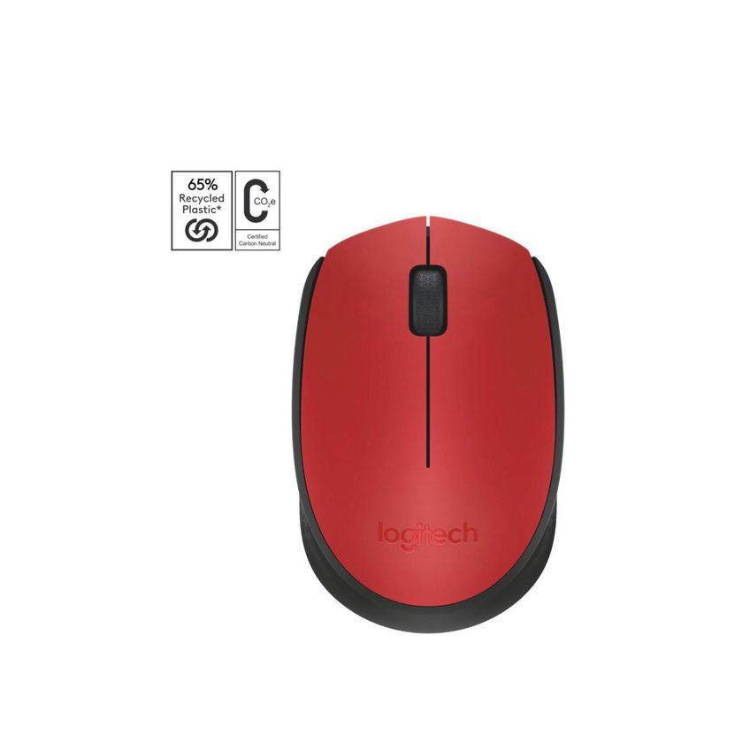 Mouse Sem Fio Logitech M170 Com Pilha Inclusa - Vermelho - imagem 3