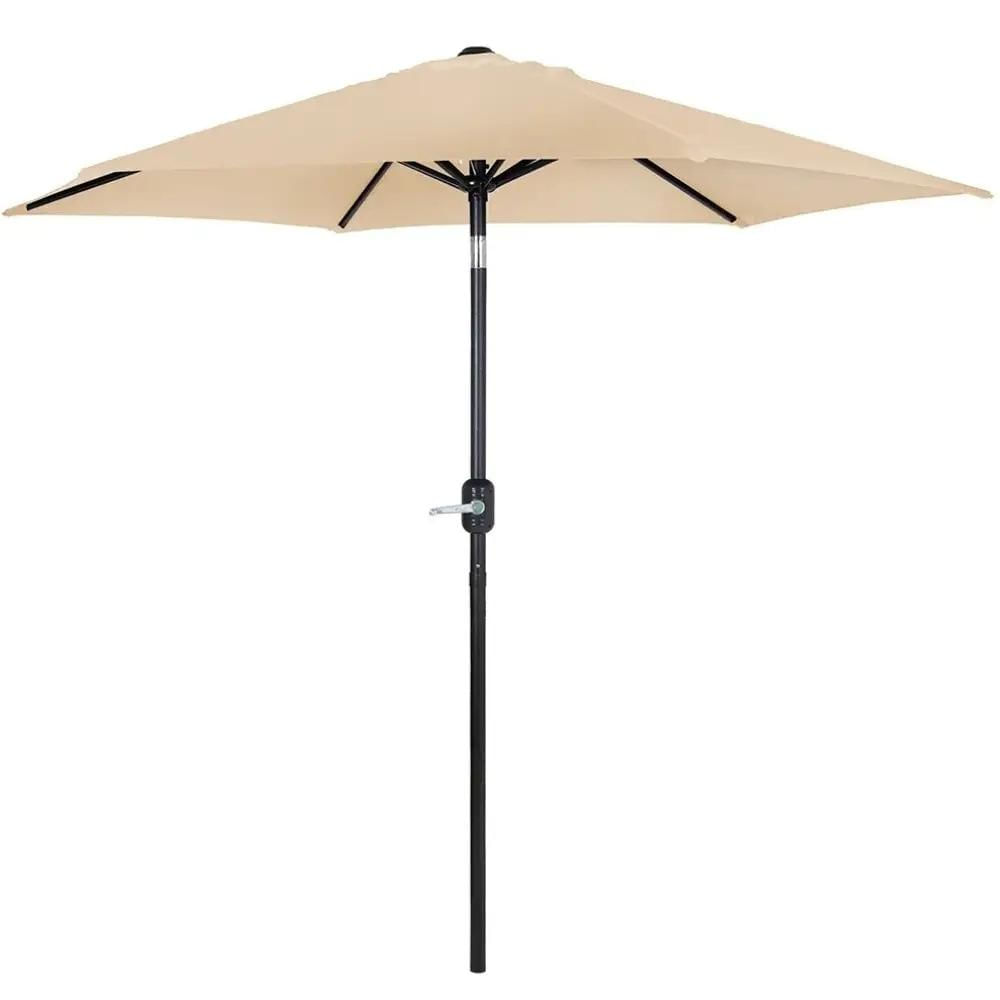 Ombrellone 2,40 Metros Articulado Alumínio Com Manivela Várias Cores Mor-bege