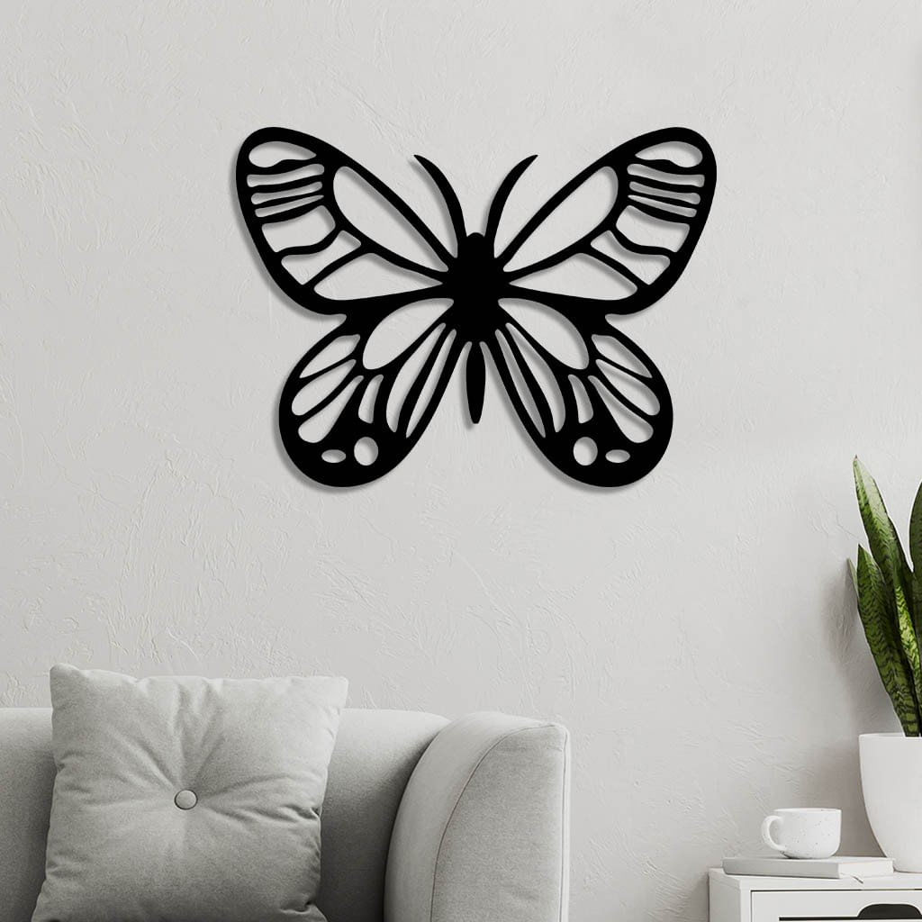 Escultura de Parede em MDF Borboleta Geométrica