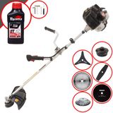 Roçadeira Lateral Kawashima Kw52-le À Gasolina 52cc 2,5hp 10.000rpm Cortador De Grama 6 Em 1 Com Carretel + Kit 4 Facas + Escova De Aço + Óleo To