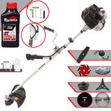 Roçadeira Completa À Gasolina Kawashima Kw52le 52cc 2,5hp Alta Rotação Ideal Para Todos Os Tipos De Trabalhos Com 8 Opções De Cortes + Óleo To