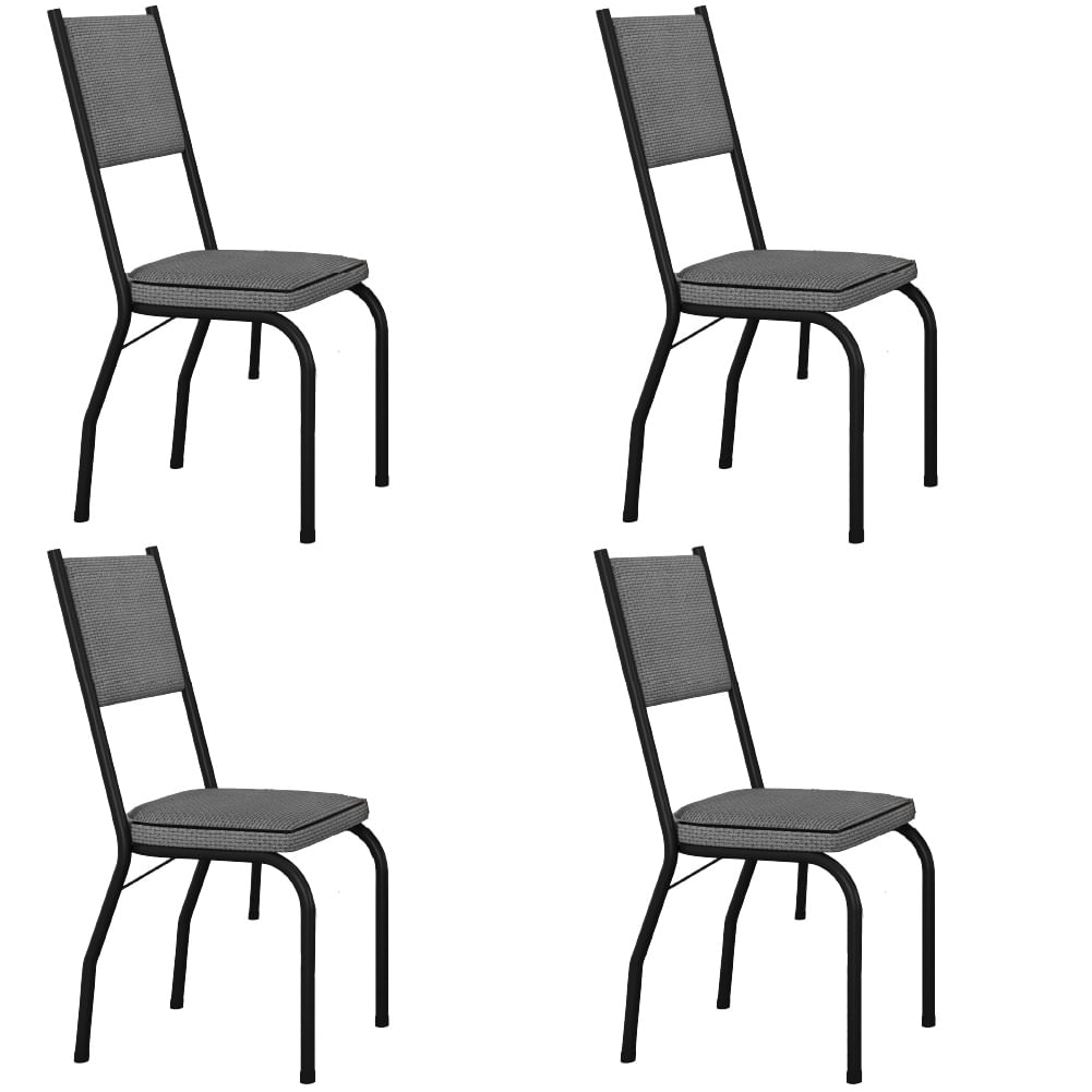 Conjunto Com 4 Cadeiras Diana Artefamol