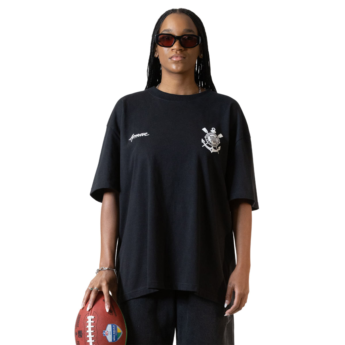Camiseta Huge Approve X Trillab Nfl Corinthians Oversized