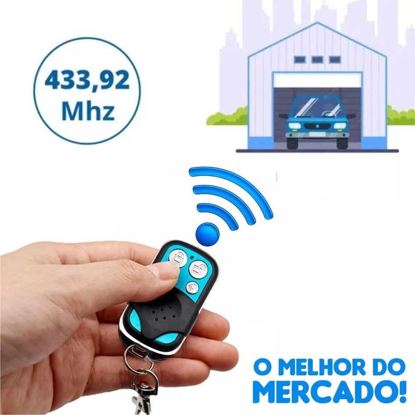 Controle Clone Remoto Alarme Copiador Duplicador Portão 433 Mhz Clonador Alarme, Cancelas, IoT - imagem 3