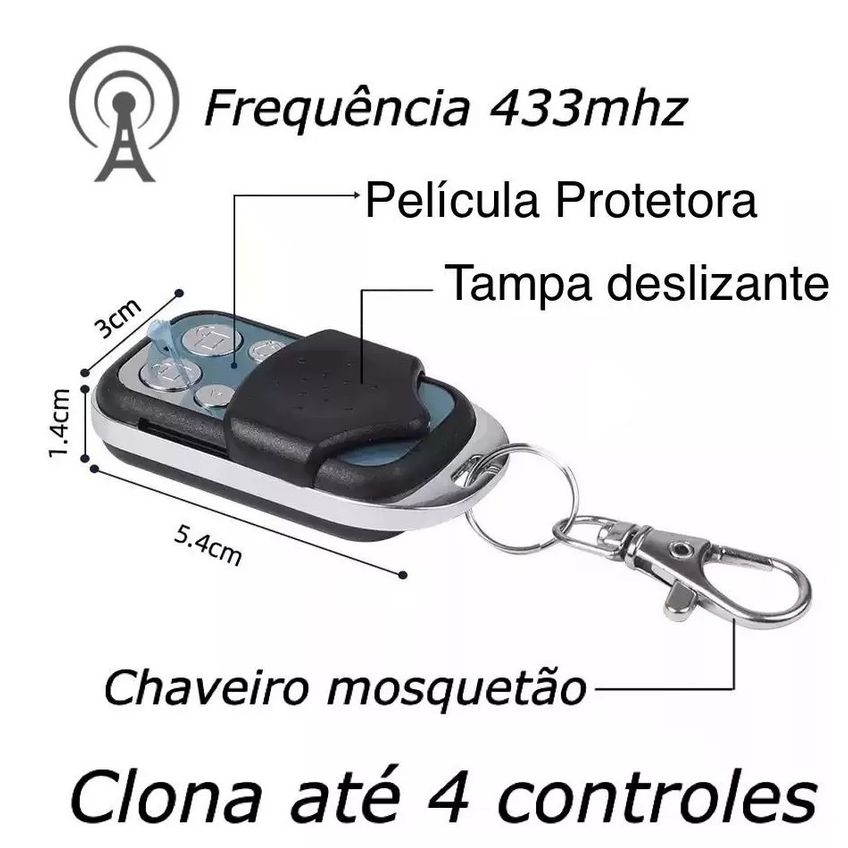 Controle Clone Remoto Alarme Copiador Duplicador Portão 433 Mhz Clonador Alarme, Cancelas, IoT - imagem 4