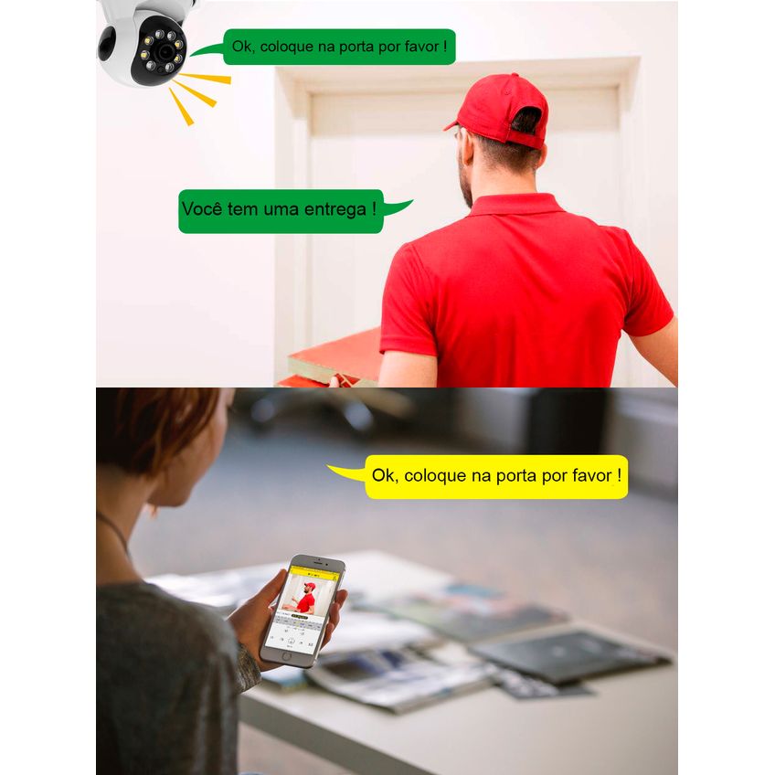 Câmera Ip 3 Antenas Wi-fi Full Hd Visão Noturna Colorida Última Geração App Yoosee e Yyp2p - imagem 3