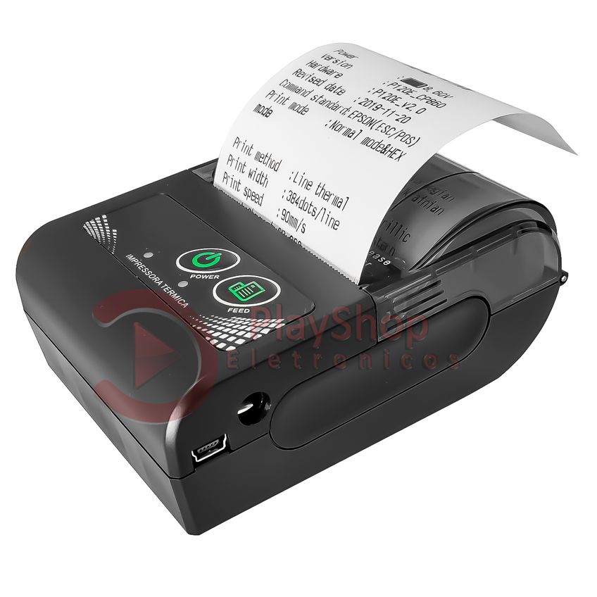 Mini Portátil Impressora Térmica Bluetooth Windows/android Pedido 58mm Sem Fio Usb - imagem 3