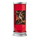 Suporte Vela 7 Dias Guias Espirituais 19cm Vidro E Alumínio