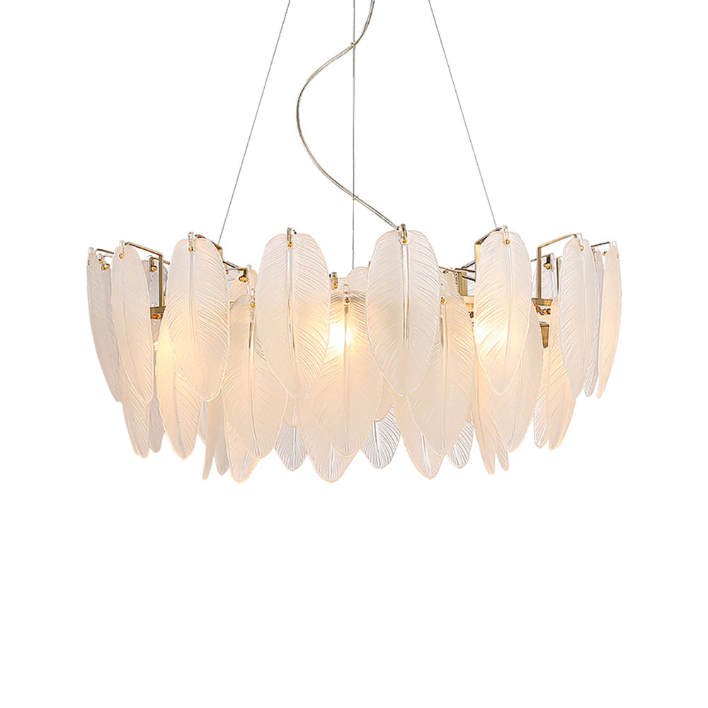 Lustre Pendente Blumenau Naiá E14 Bivolt Dourado