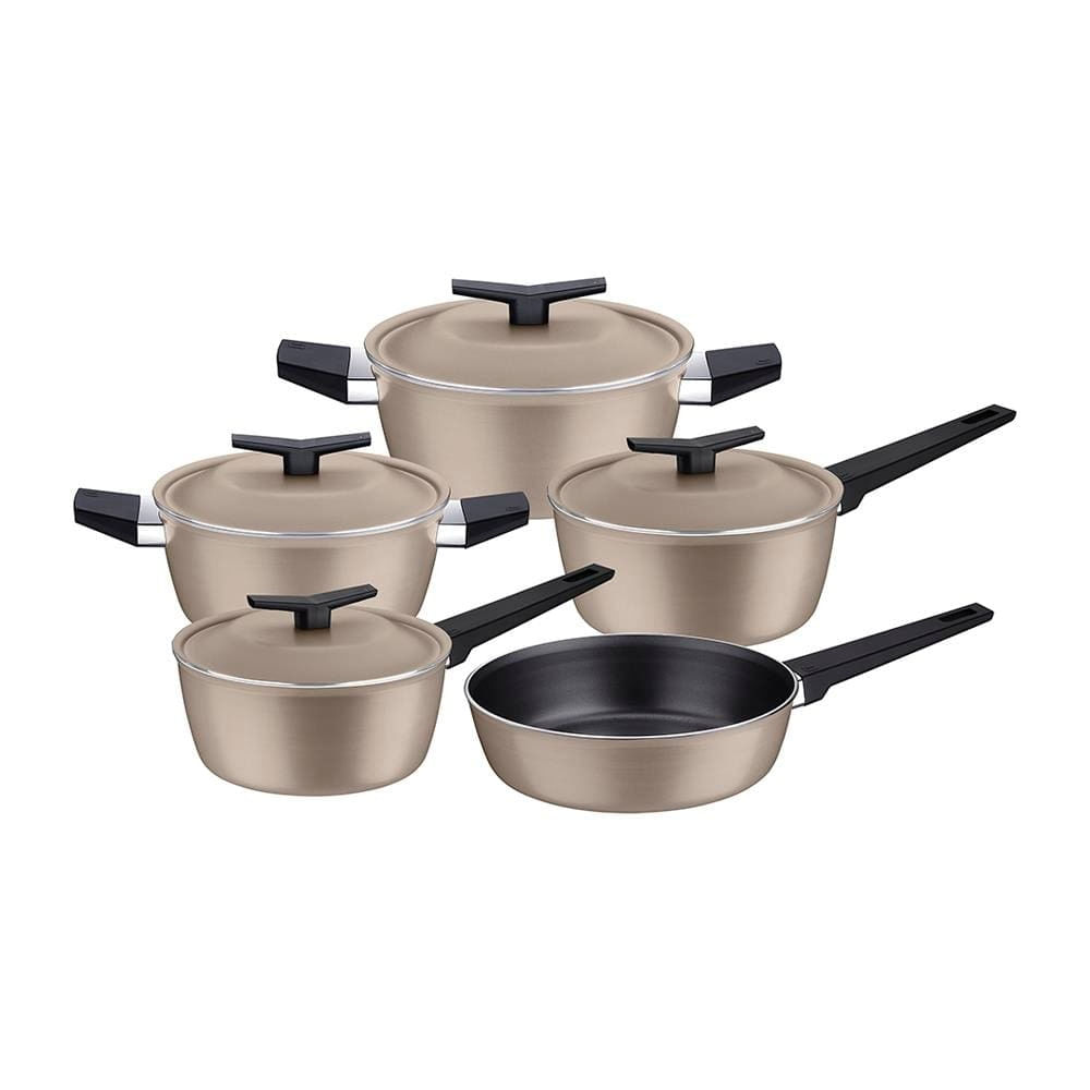 Jogo De Panelas 5 Peças Tramontina Spezia Induction Em Alumínio Com Revestimento Antiaderente Starflon