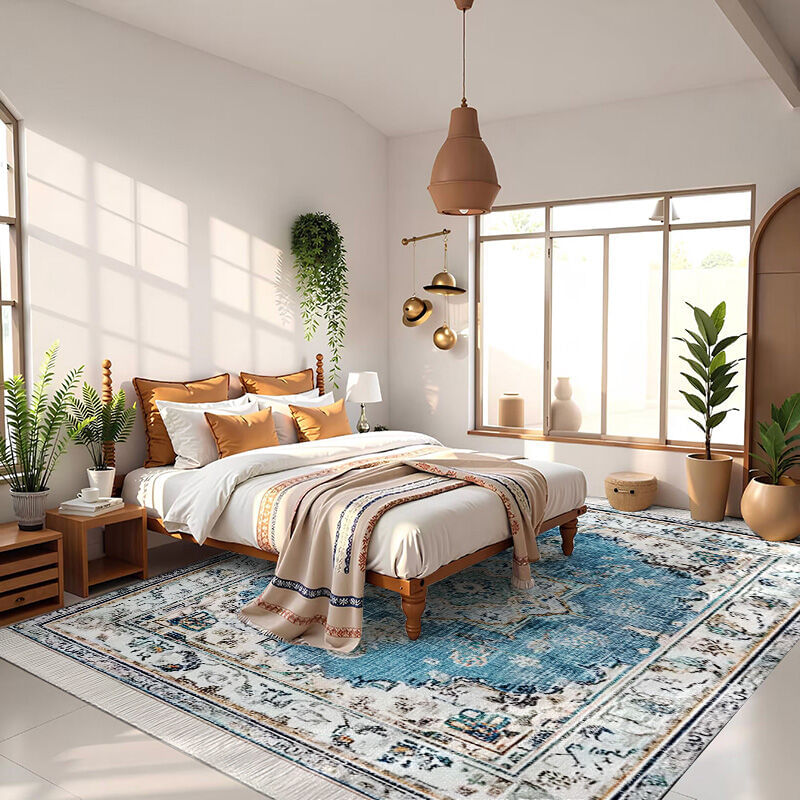 Tapete De Chão De 120* 180 Cm, Veludo, Cobertor De Sofá Doméstico, Quarto, Nórdico, Retrô