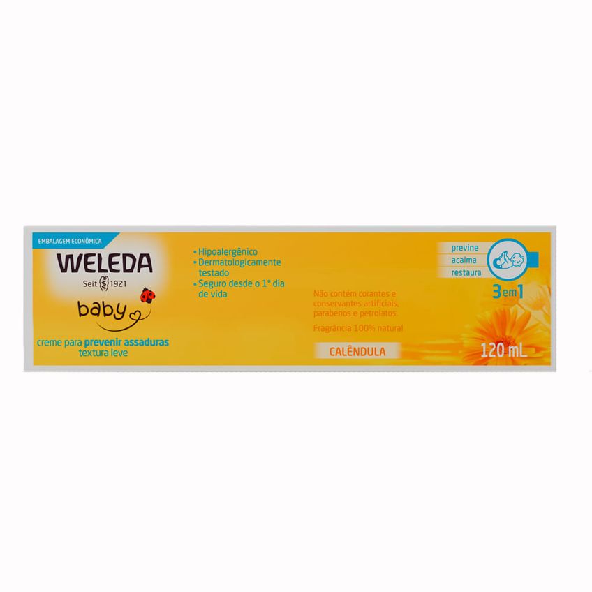 Weleda Baby Creme Preventivo De Assaduras Calêndula 120ml - imagem 3