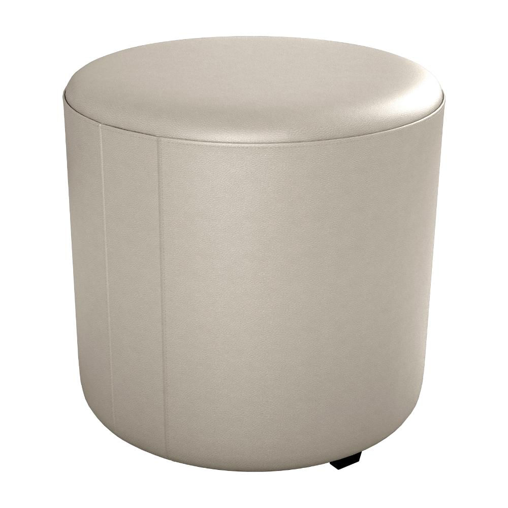 Puff Redondo Decorativo Copenhage Corano Bege Milani Store