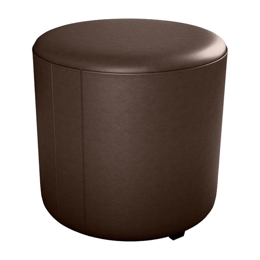 Puff Redondo Decorativo Copenhage Corano Marrom Milani Store