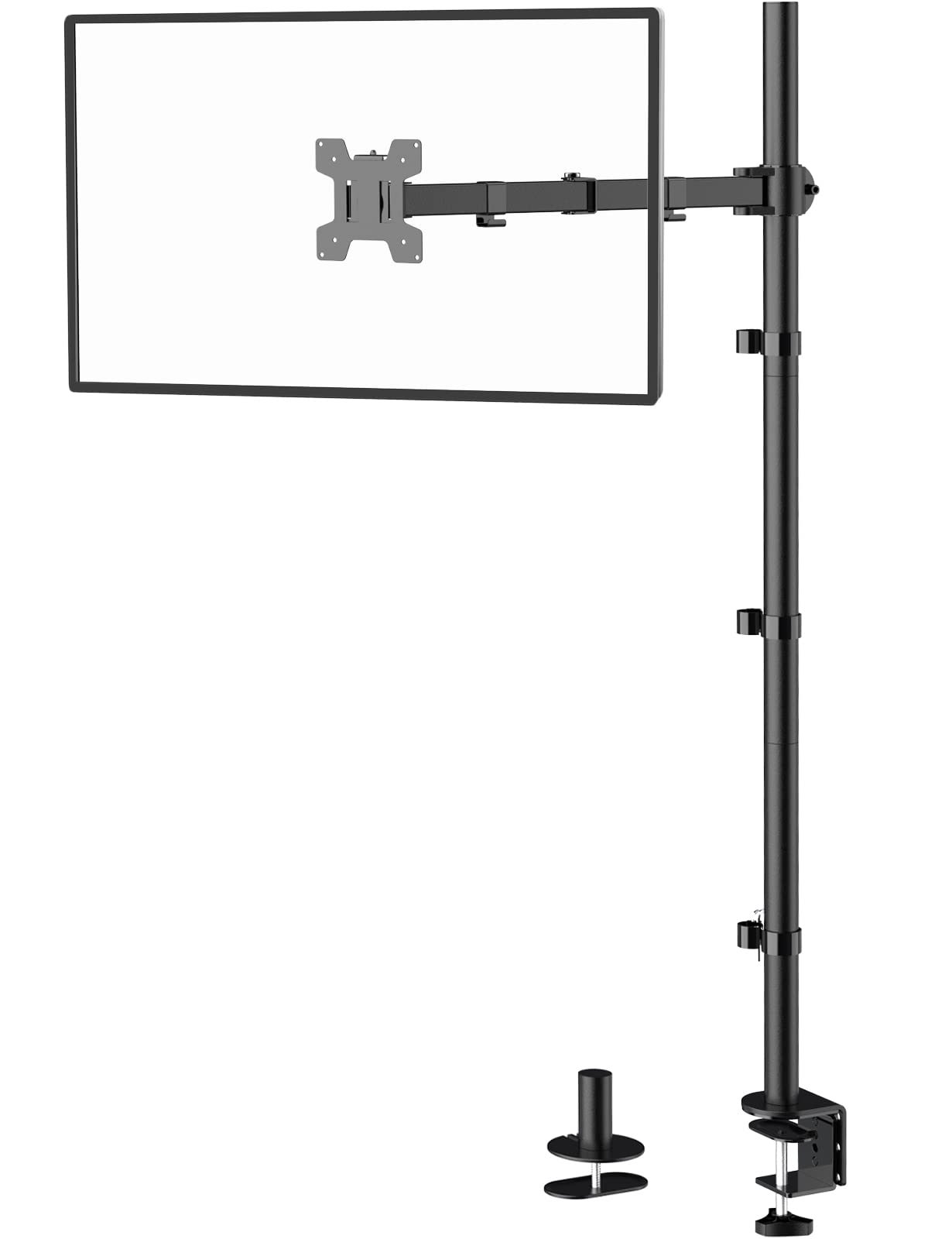 Suporte Para Monitor, Suporte De Mesa Wali Single, 39 Polegadas De Altura, Preto