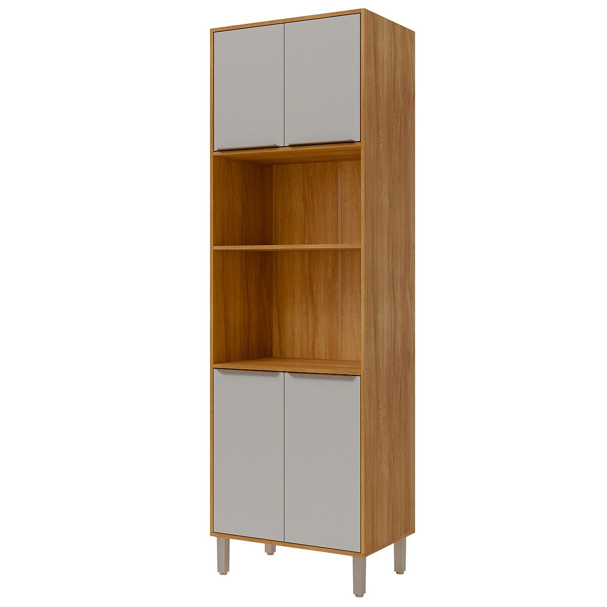 Paneleiro Torre Quente Aurea 2 Fornos Com 4 Portas Cinamomo/off White