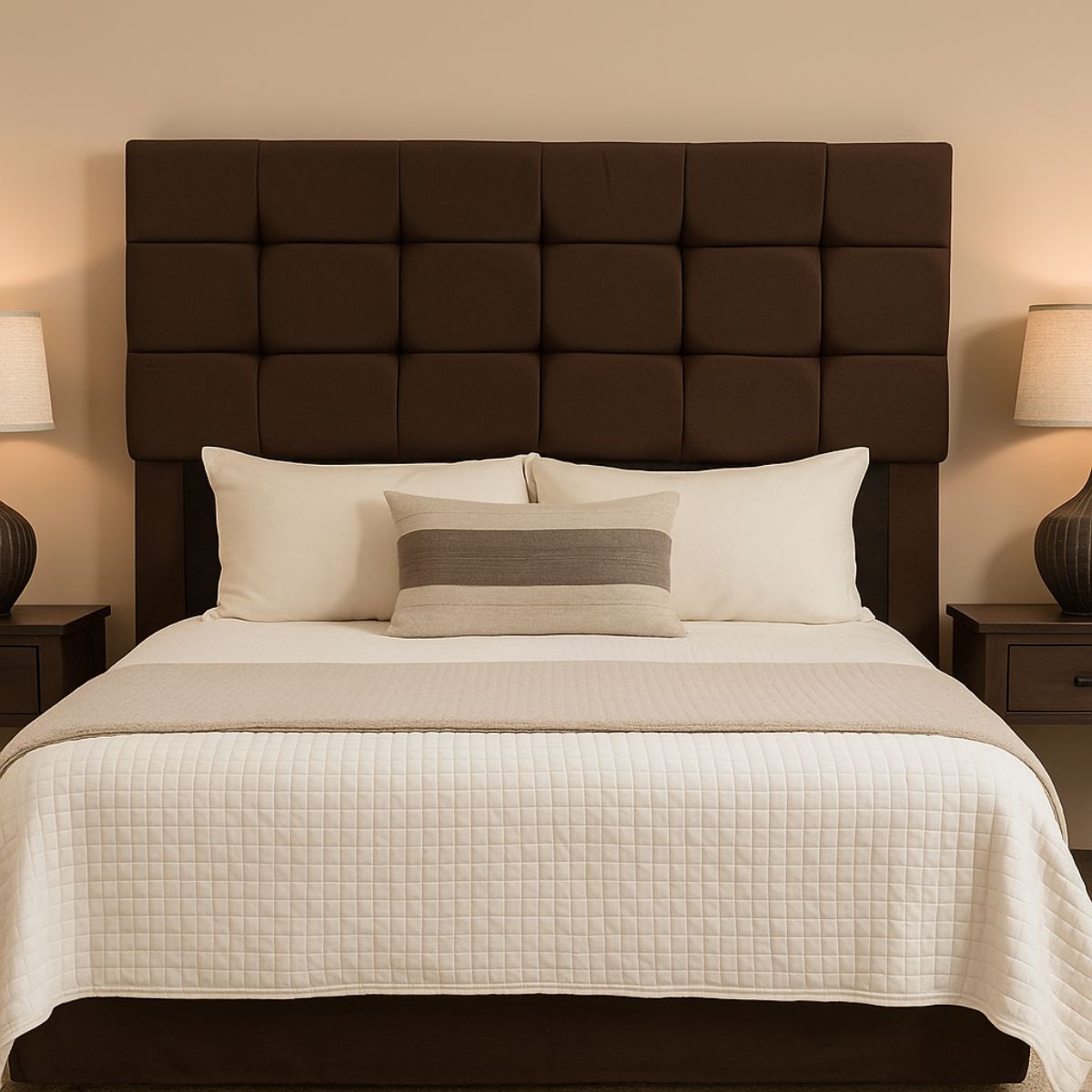 Cabeceira Cama Box Solteiro 90 Cm Alana Em Suede Com Frame