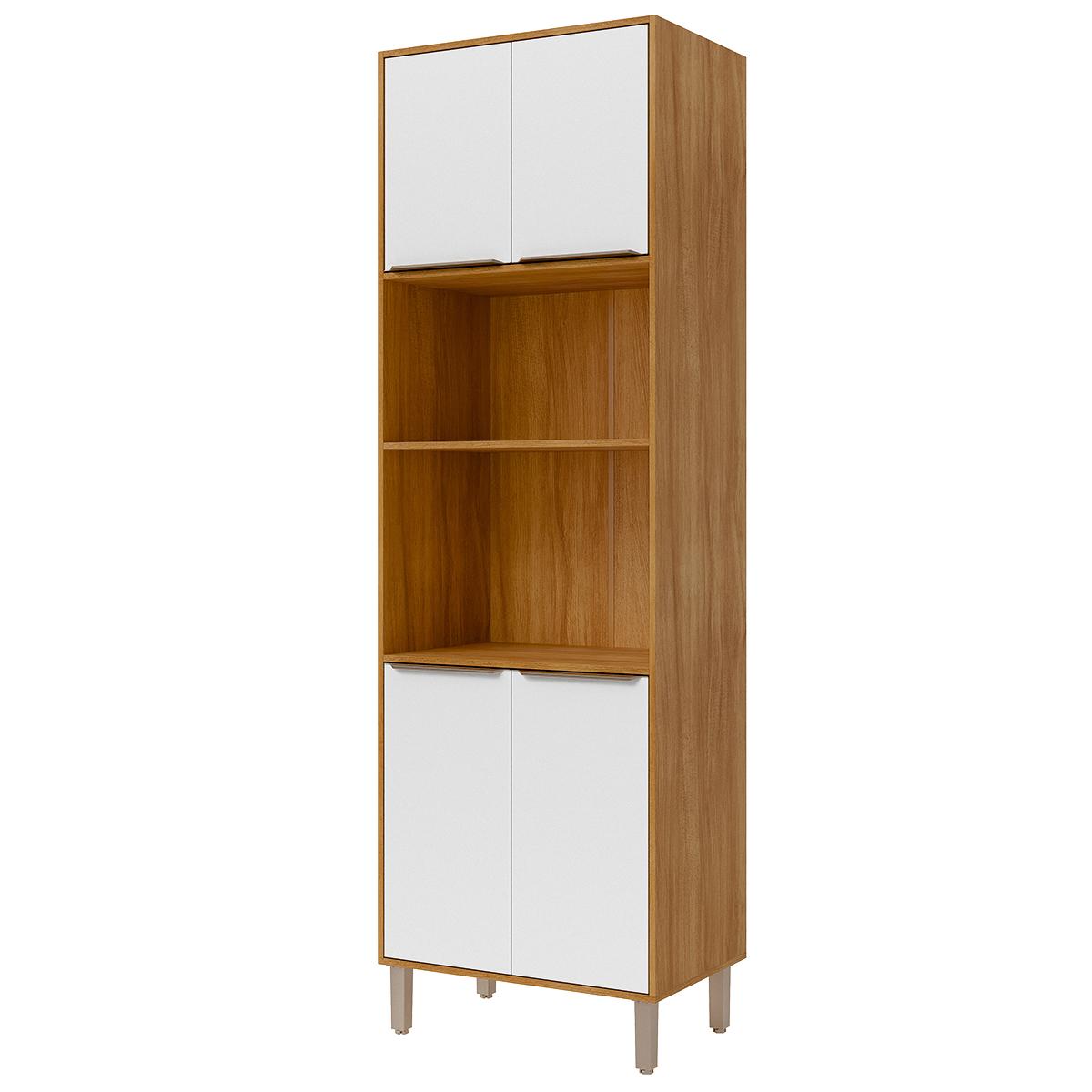 Paneleiro Torre Quente Aurea 2 Fornos Com 4 Portas Cinamomo/branco