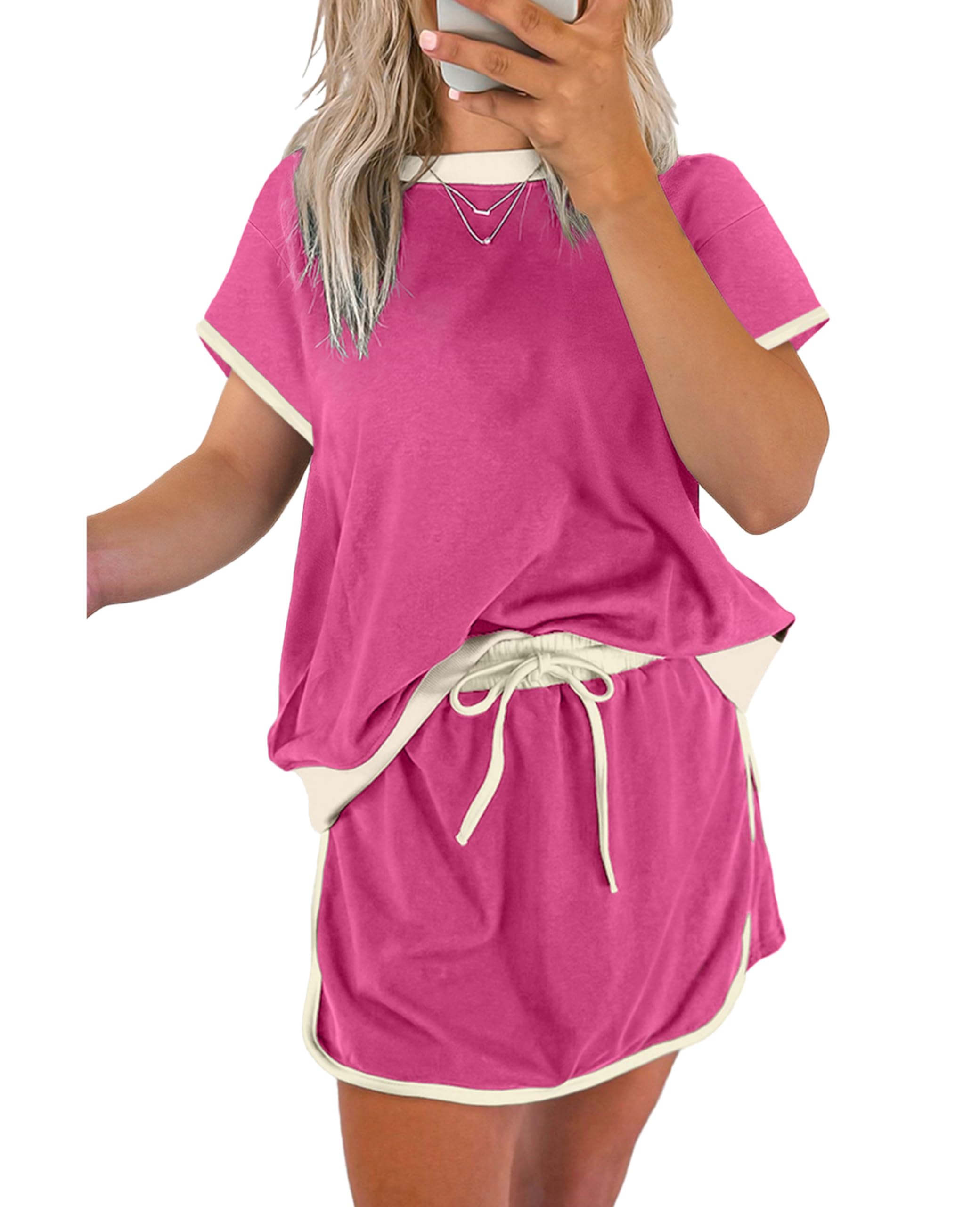 Saia E Camiseta Femininas Lounge Set Selink Rose-s