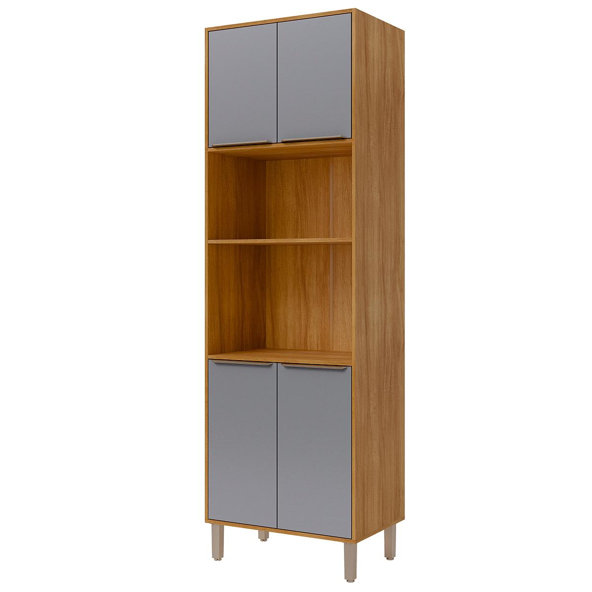 Paneleiro Torre Quente Aurea 2 Fornos Com 4 Portas Cinamomo/platina