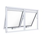 Janela De Alumínio Máximo Ar Duplo Horizontal 60x100cm Lucasa Ideale Branco