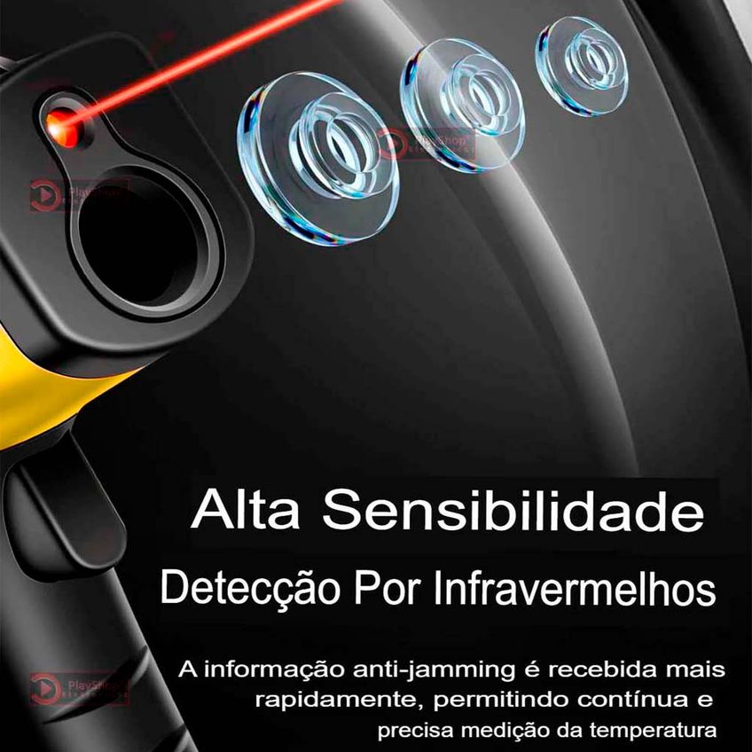 Termômetro Digital Industrial Multiuso E Culinário Infravermelho Laser Para Comida Fritura Assados -50°c A 400°c - imagem 3