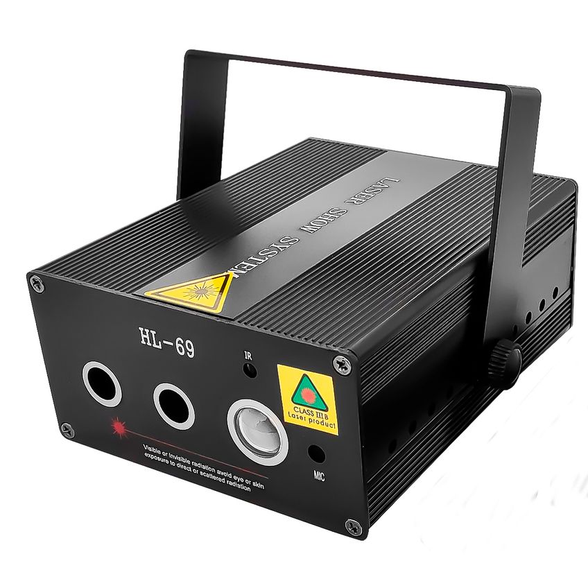 Projetor Laser Rgb 250mw Canhão Holográfico Desenho Led Azul Verde Vermelho Dj Balada Festa Show Evento C/ Sensor De Som - imagem 3