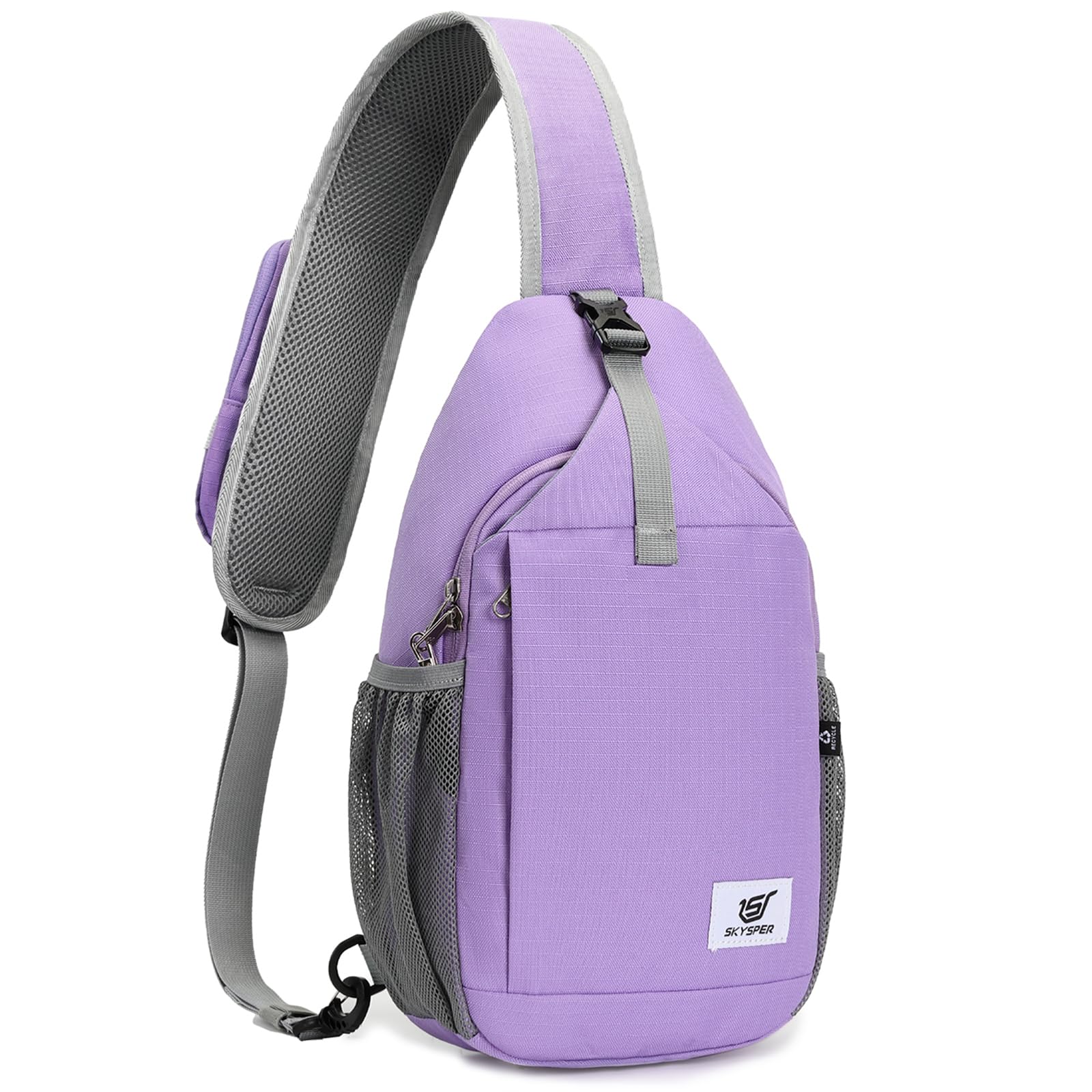 Bolsa Transversal Skysper Sling Bag Rfid, Poliéster Reciclado, Roxo