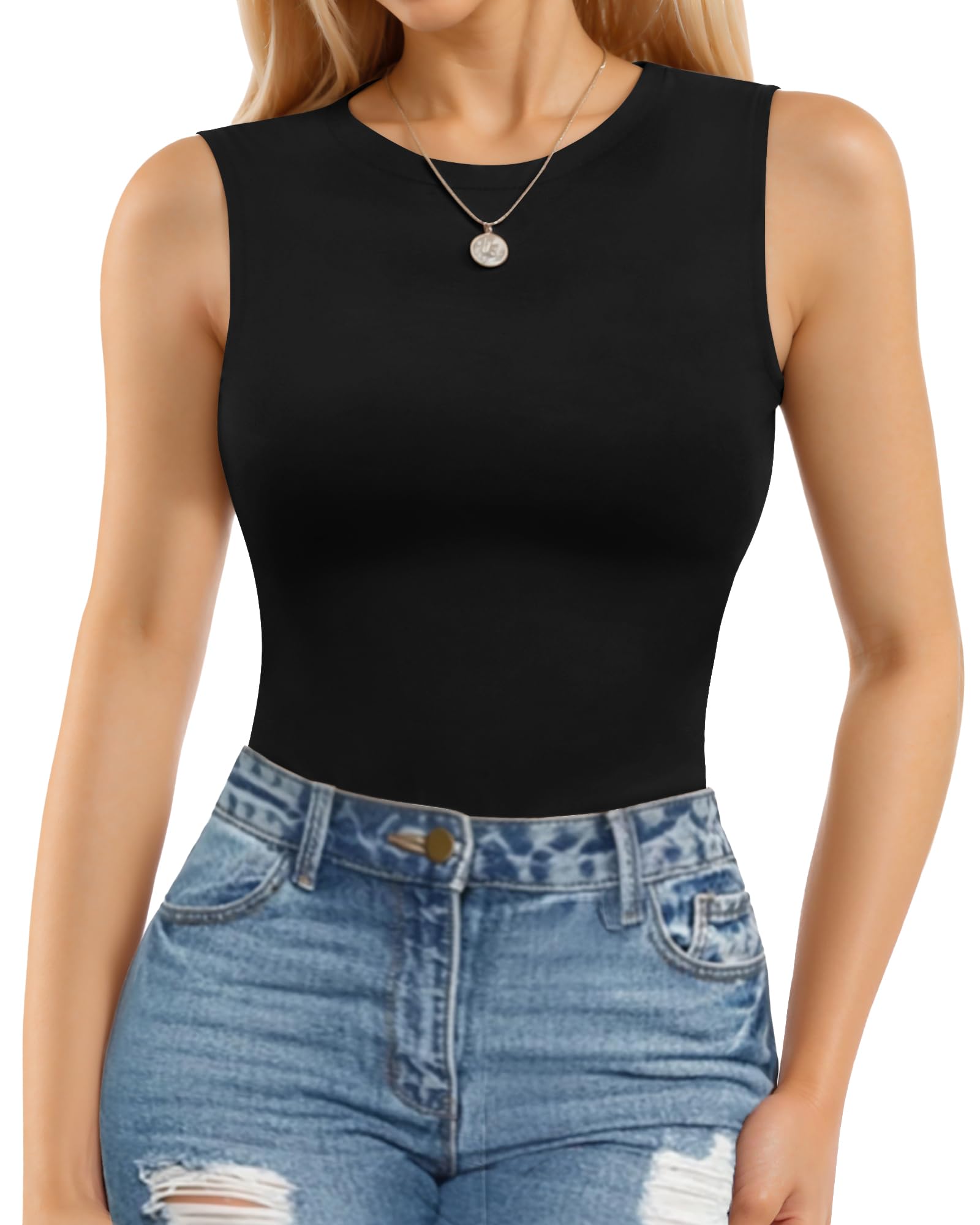 Bodysuit Mangopop Sem Mangas E Gola Redonda Para Mulheres