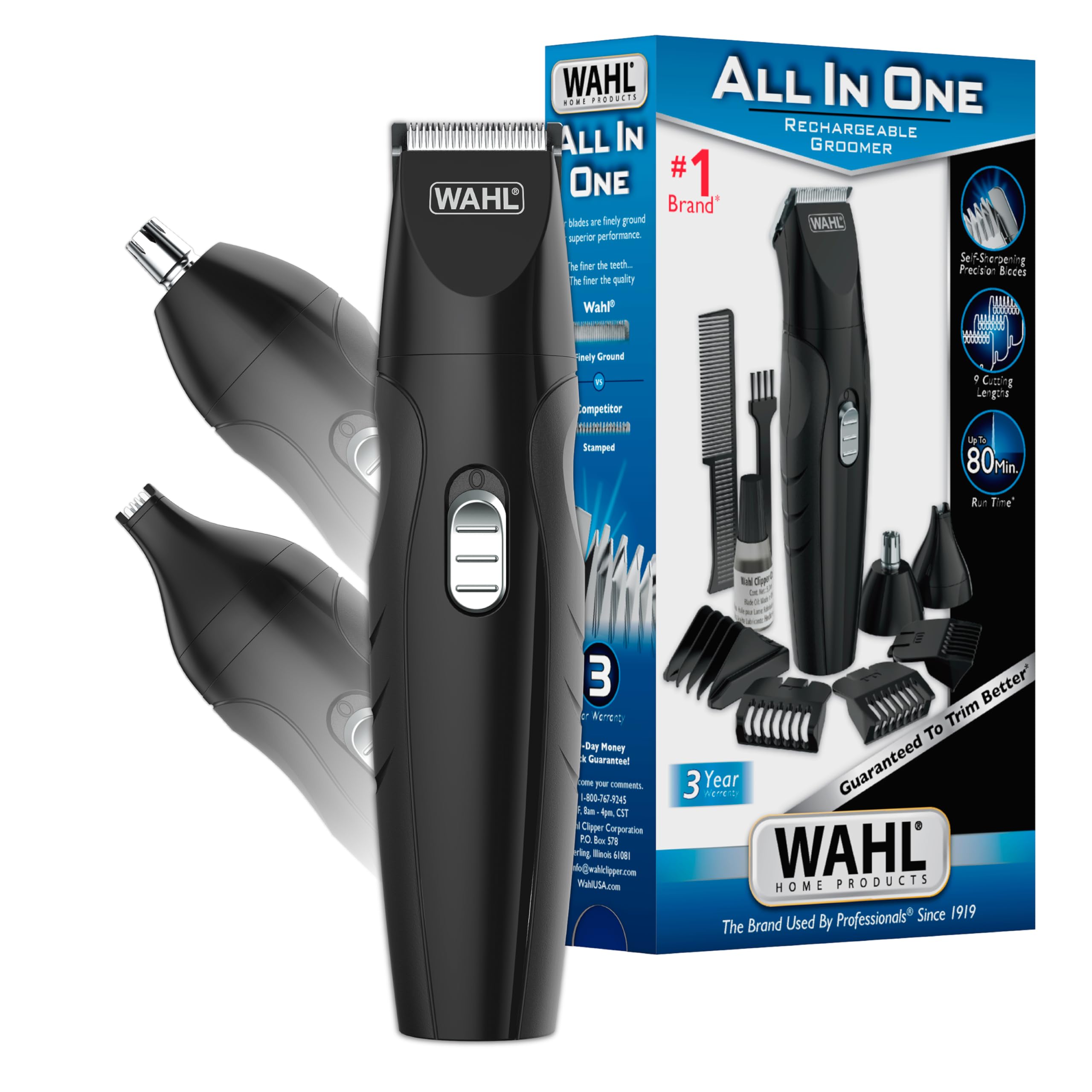 Trimmer Wahl All-in-one Recarregável Sem Fio 9685-200 Masculino