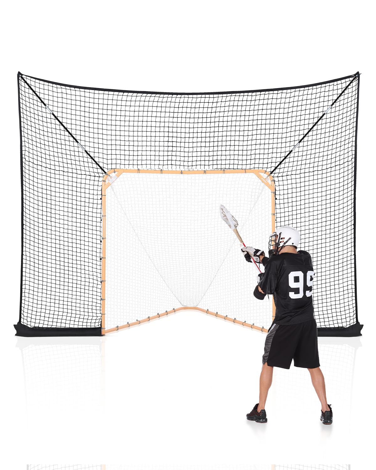 Lacrosse Goal Backstop Vevor 12x9 Pés Com Cobertura Estendida