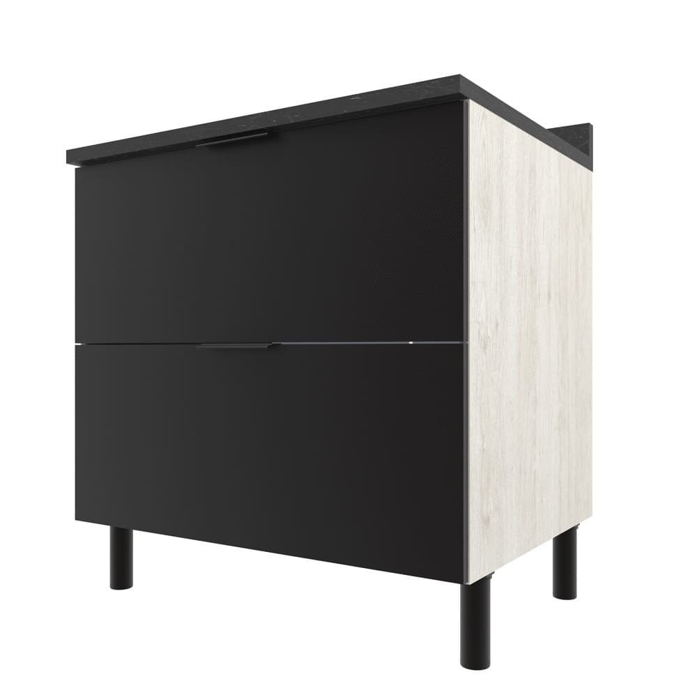 Balcão Duplo Bartira Rubi Com 2 Gavetões E 80,1cm De Largura