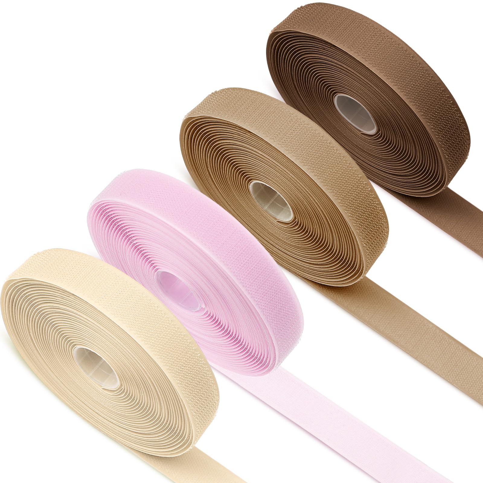 Tiras De Marcador De Carpete Zonon 4 Rolls 30m De Nylon, Sala De Aula, Marrom