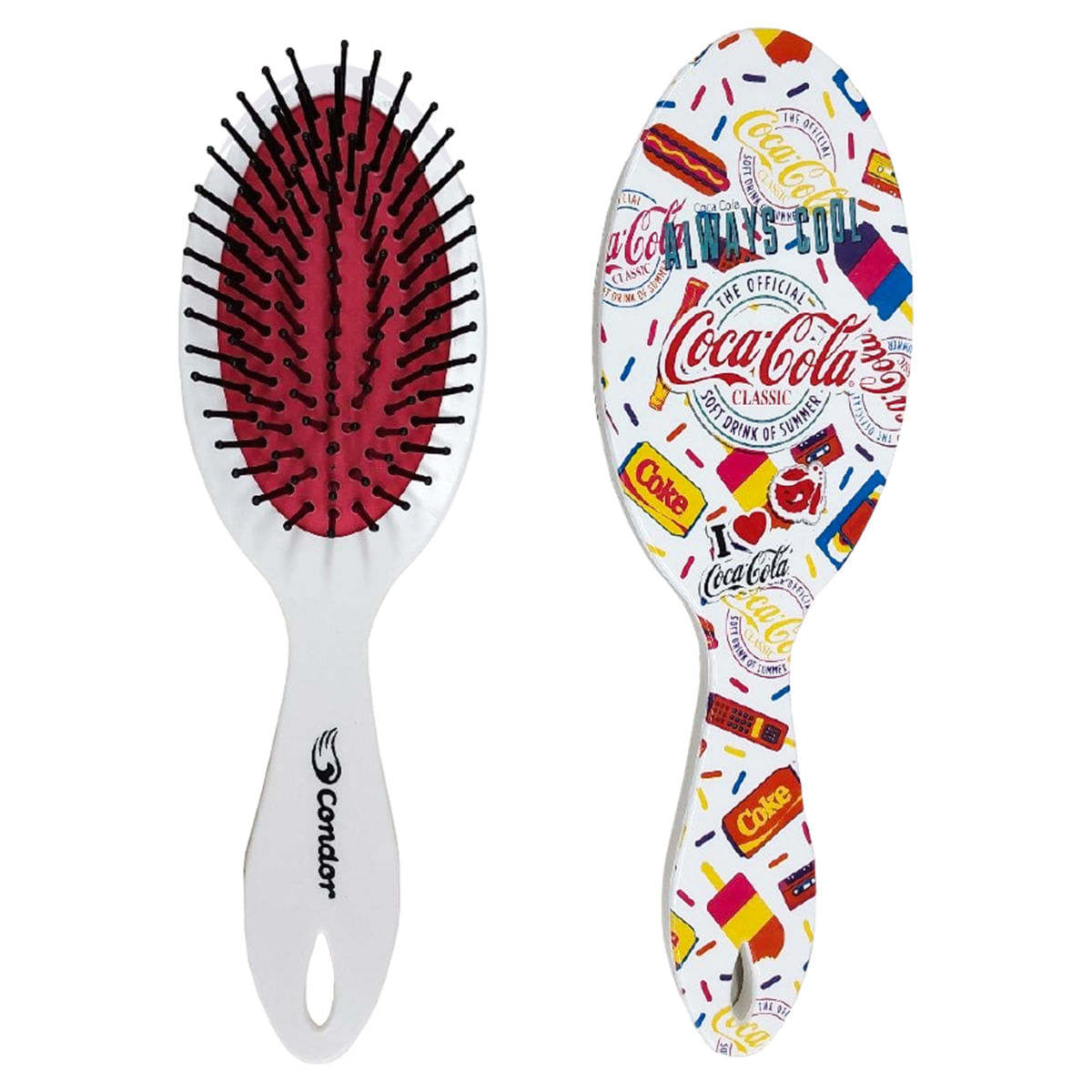 Escova Para Cabelo Oval Coca-cola Condor
