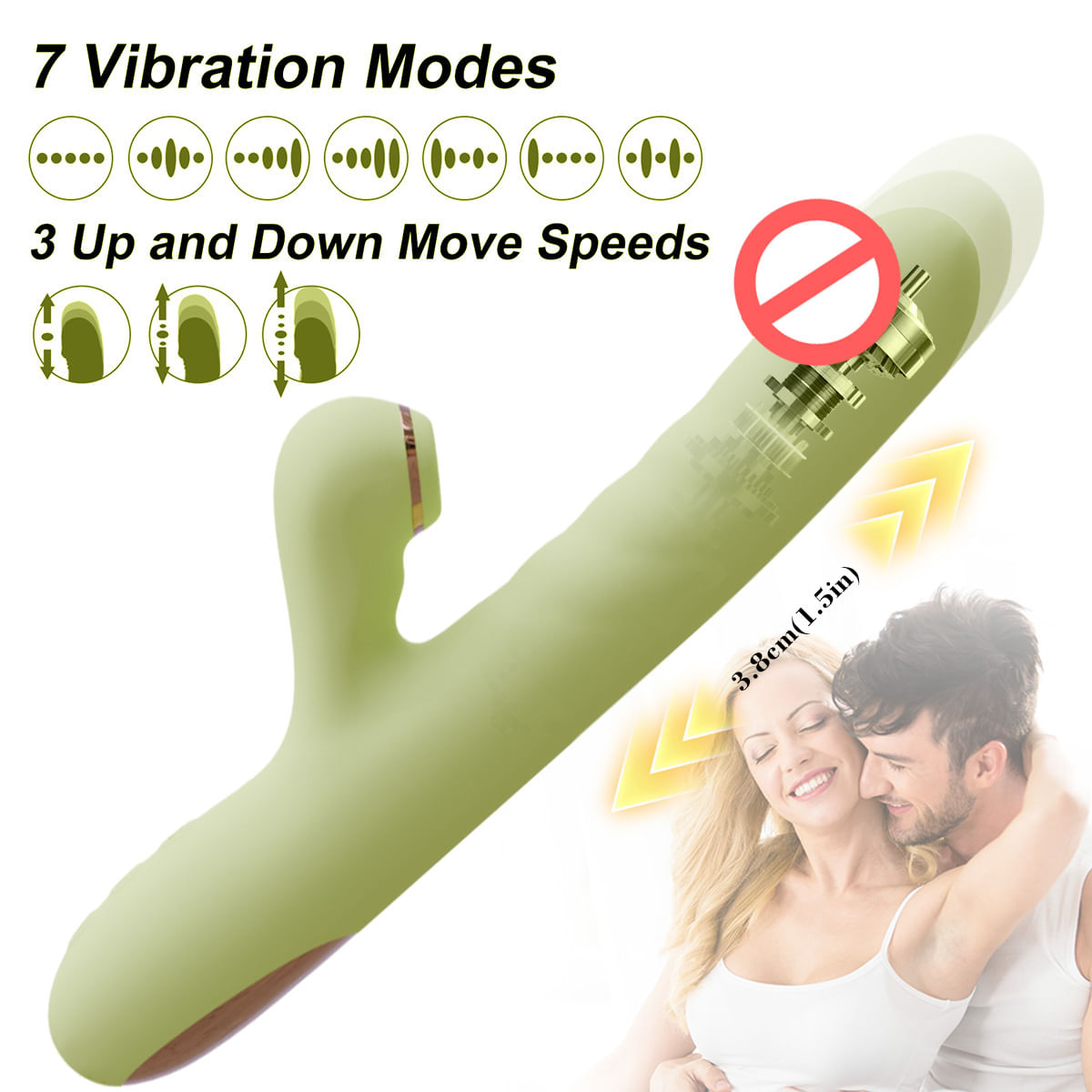 Vibrador Fox Licking Thrusting Heating 3 Em 1 Para Mulheres