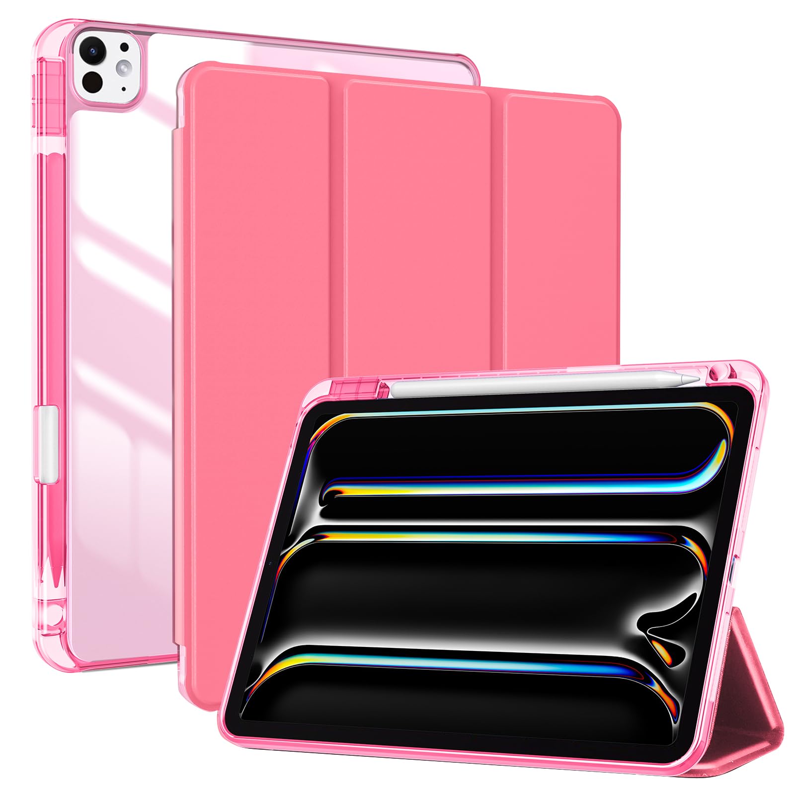 Capa Procase Para Ipad Pro 13 2024 Com Porta-lápis - Rosa Melão