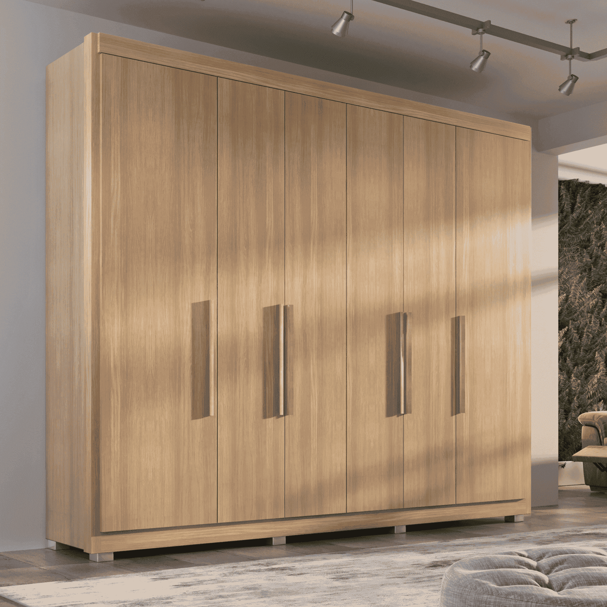 Guarda Roupa Casal Valencia 6 Portas 6 Gav Com Pés Teka Madrid