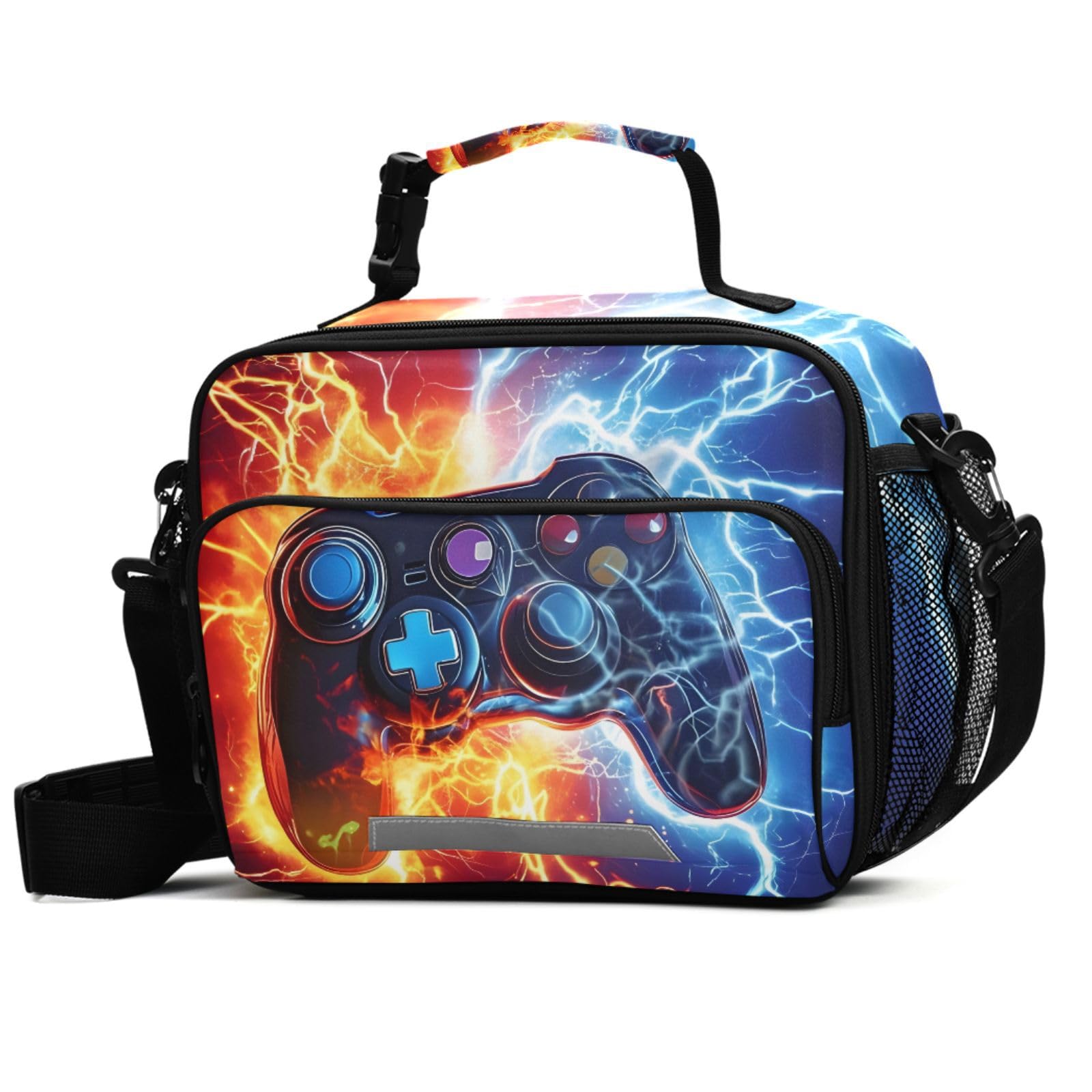 Lunch Box Alaza Game Controller Fire Electric Spark Kids