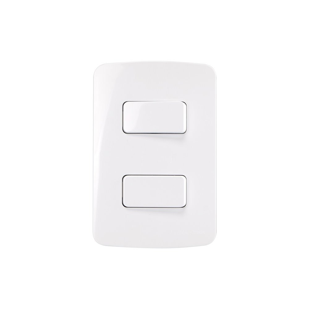 Interruptor Simples Duplo Margirius B3 10a Com Placa 4x2 Branco