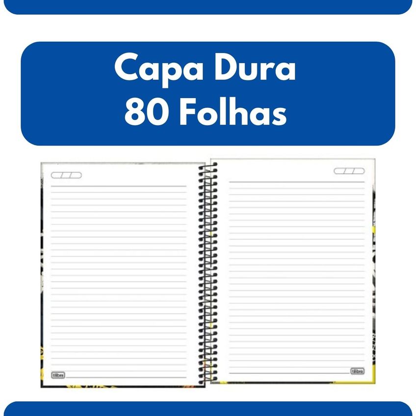 Kit Com 4 Cadernos Universitário Espiral Tilibra Com 80 Folhas Pautadas Vibe Feminino Escolar Aula - imagem 3