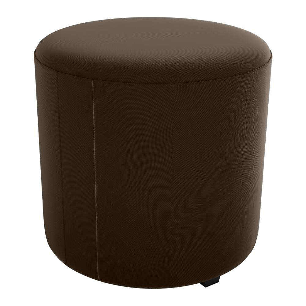 Puff Redondo Copenhage Veludo Maserati Marrom Milani Store