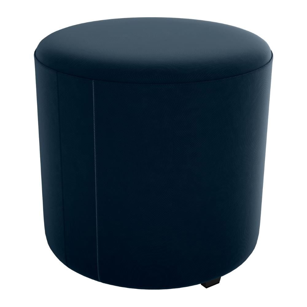 Puff Redondo Copenhage Veludo Maserati Azul Milani Store