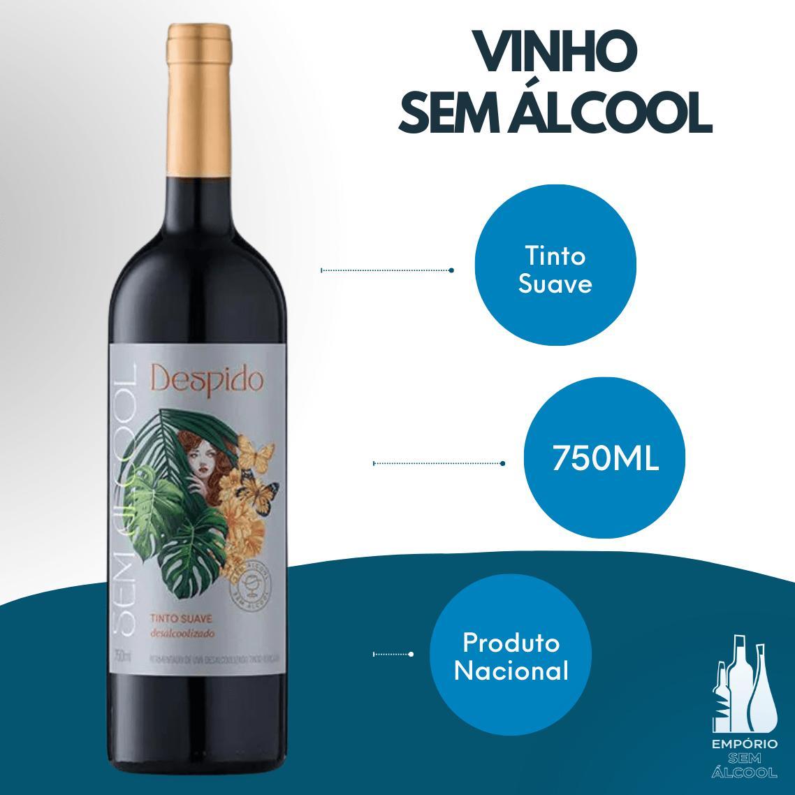 Vinho Sem Álcool Tinto Suave Bordô Despido - 01 Un - Carrefour