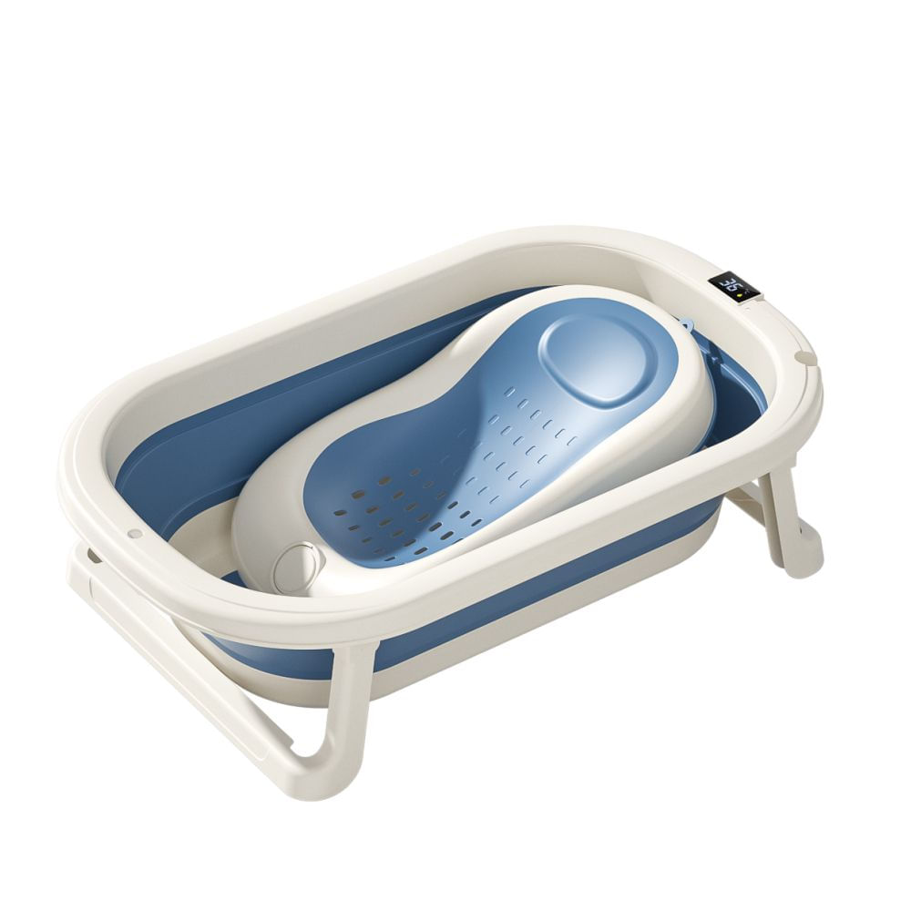 Banheira De Bebê Dobrável Pequena Vesi 28 L - Azul