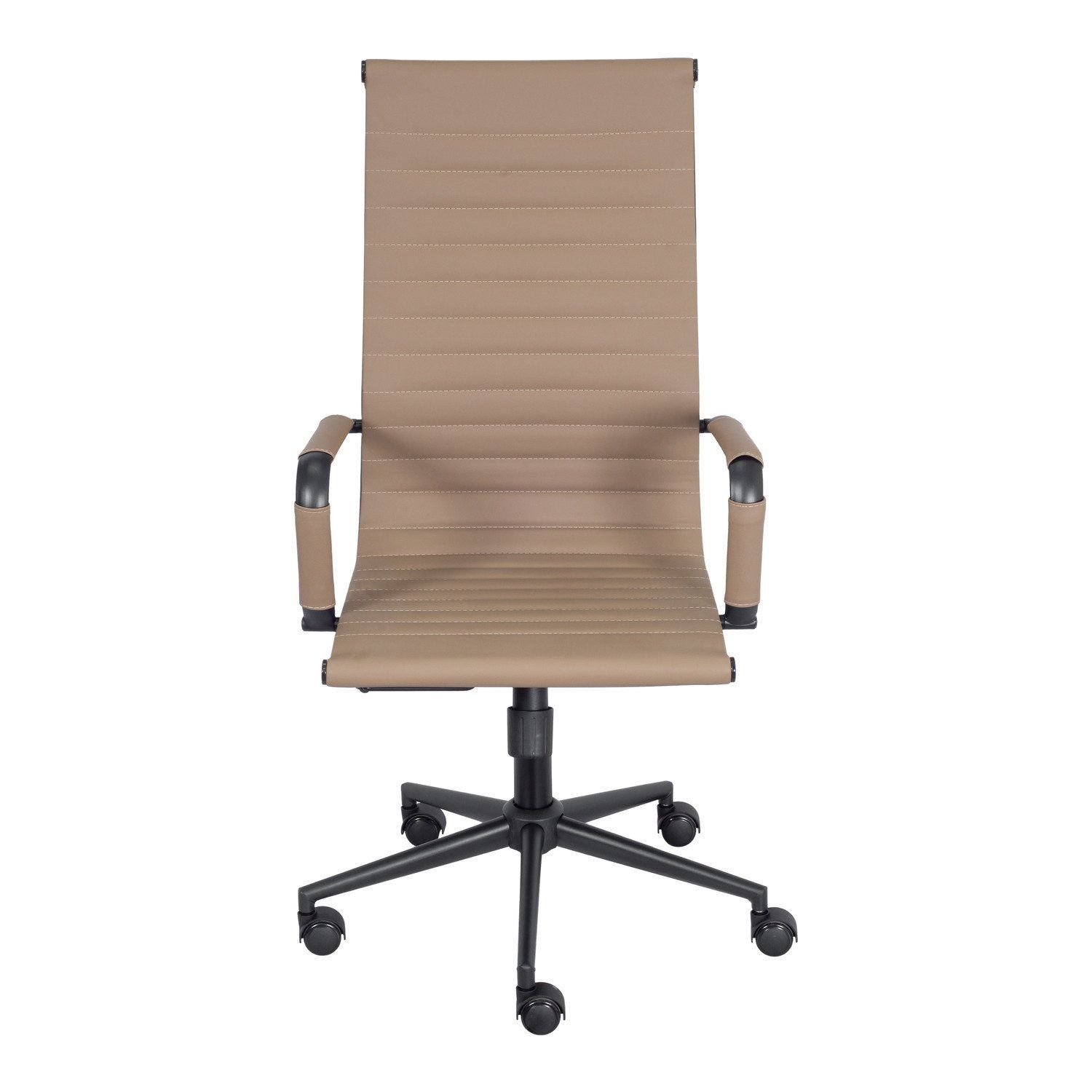 Cadeira Para Escritório Presidente Esteirinha Corino Caramelo/preto