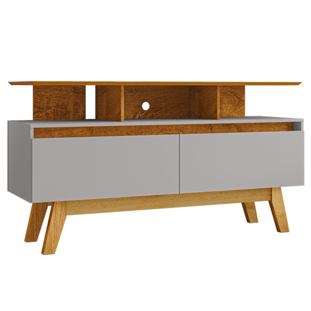 Rack Bancada Tv 50 Pol 120 Cm Rubi Naturalle Off White Bechara